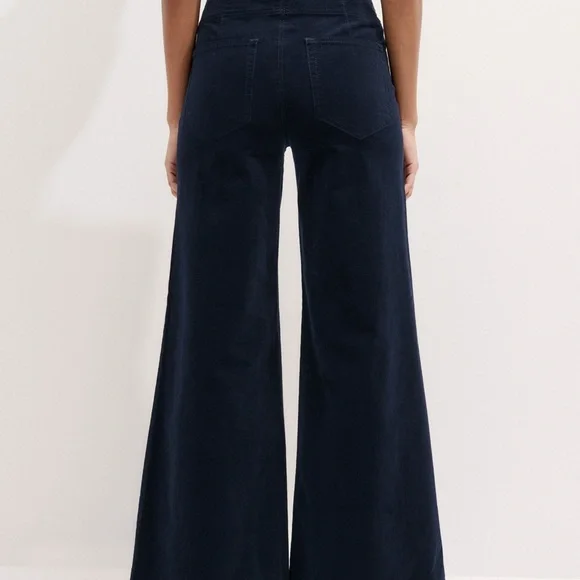 ME+EM Navy Wide-Leg Pants - Picture 3 of 8